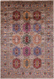 Turkmen Ersari Hand Knotted Wool Rug - 6' 7" X 10' 2" - Golden Nile