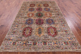 Turkmen Ersari Hand Knotted Wool Rug - 6' 7" X 10' 2" - Golden Nile