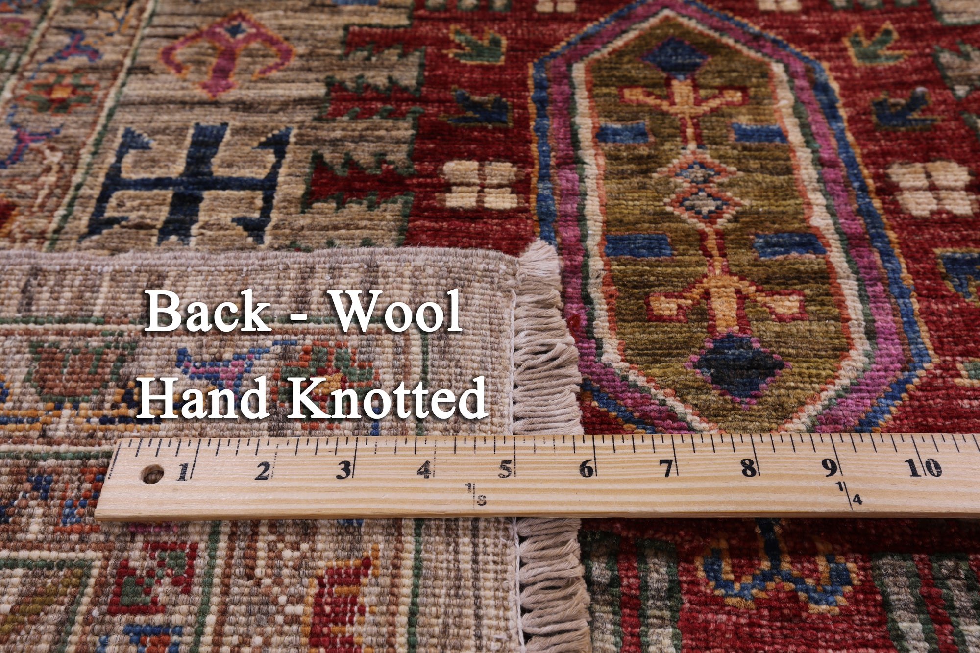 Turkmen Ersari Hand Knotted Wool Rug - 6' 7" X 10' 2" - Golden Nile