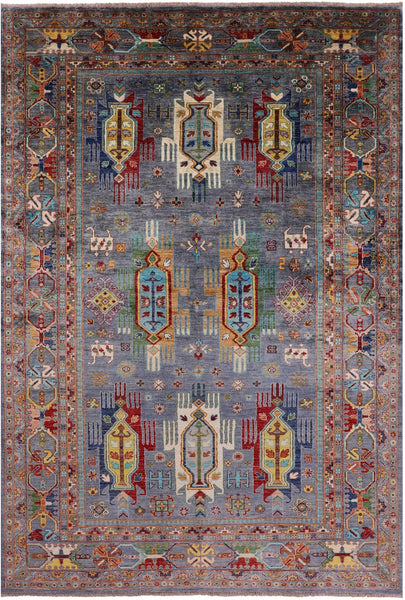 Persian Fine Serapi Handmade Wool Rug - 6' 9" X 10' 0" - Golden Nile