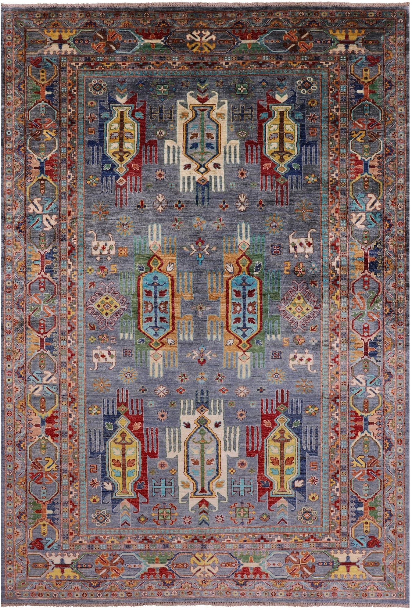 Persian Fine Serapi Handmade Wool Rug - 6' 9" X 10' 0" - Golden Nile