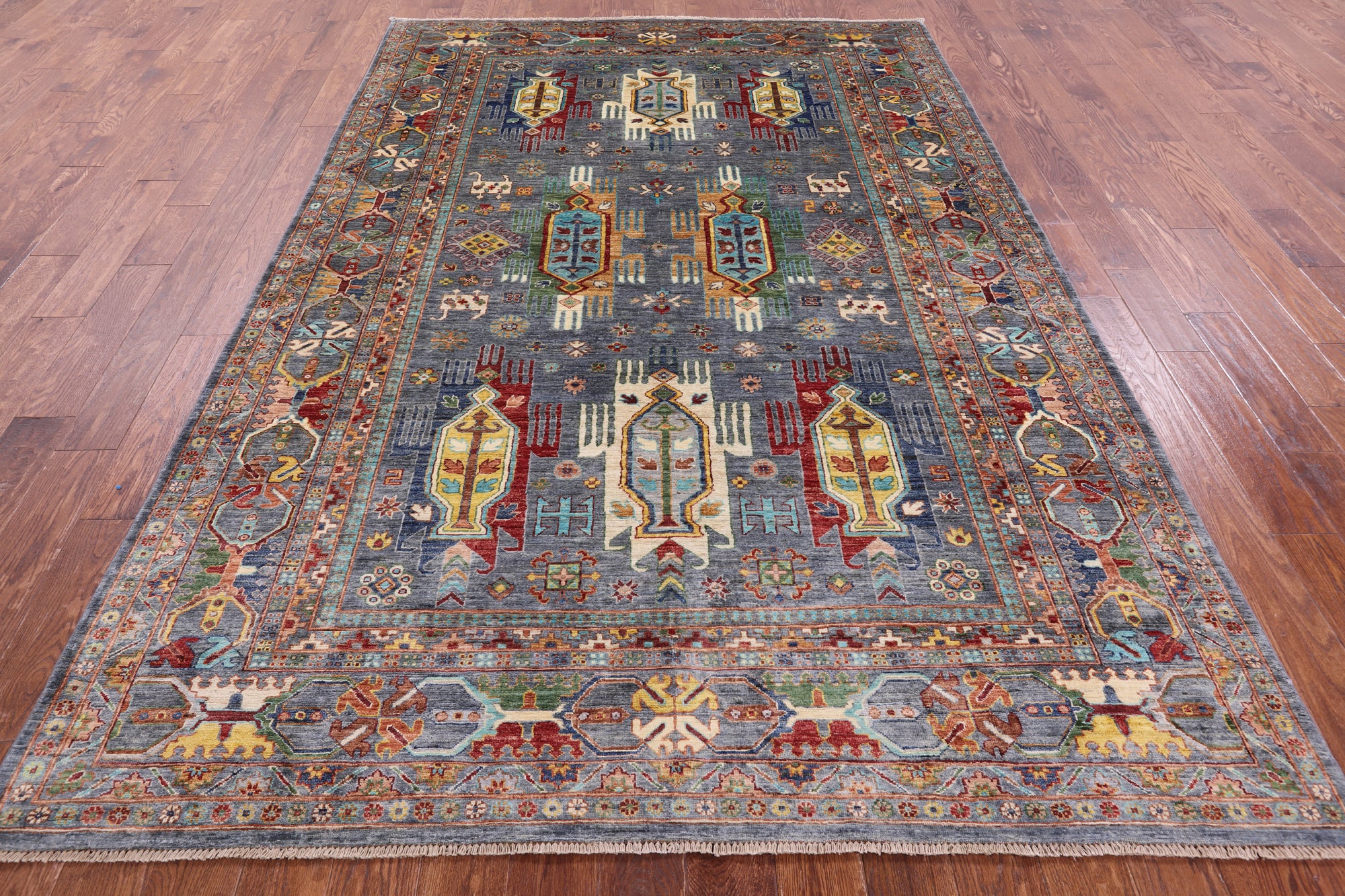 Persian Fine Serapi Handmade Wool Rug - 6' 9" X 10' 0" - Golden Nile