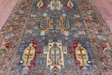 Persian Fine Serapi Handmade Wool Rug - 6' 9" X 10' 0" - Golden Nile