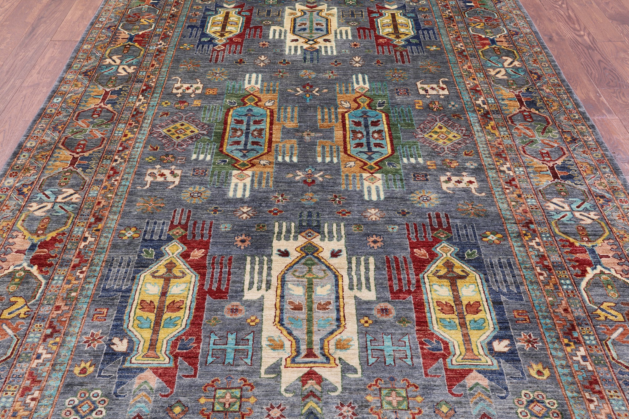 Persian Fine Serapi Handmade Wool Rug - 6' 9" X 10' 0" - Golden Nile
