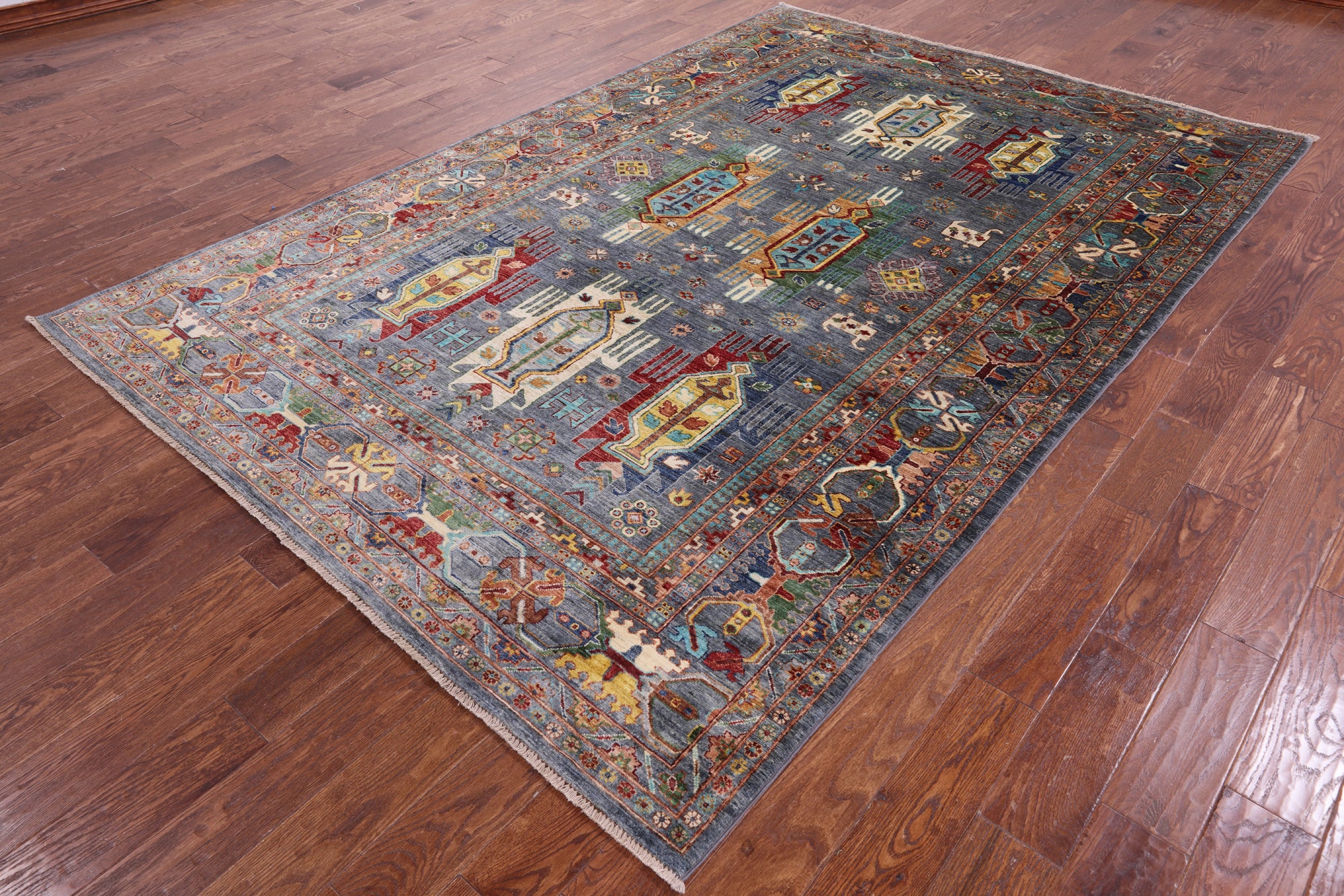 Persian Fine Serapi Handmade Wool Rug - 6' 9" X 10' 0" - Golden Nile