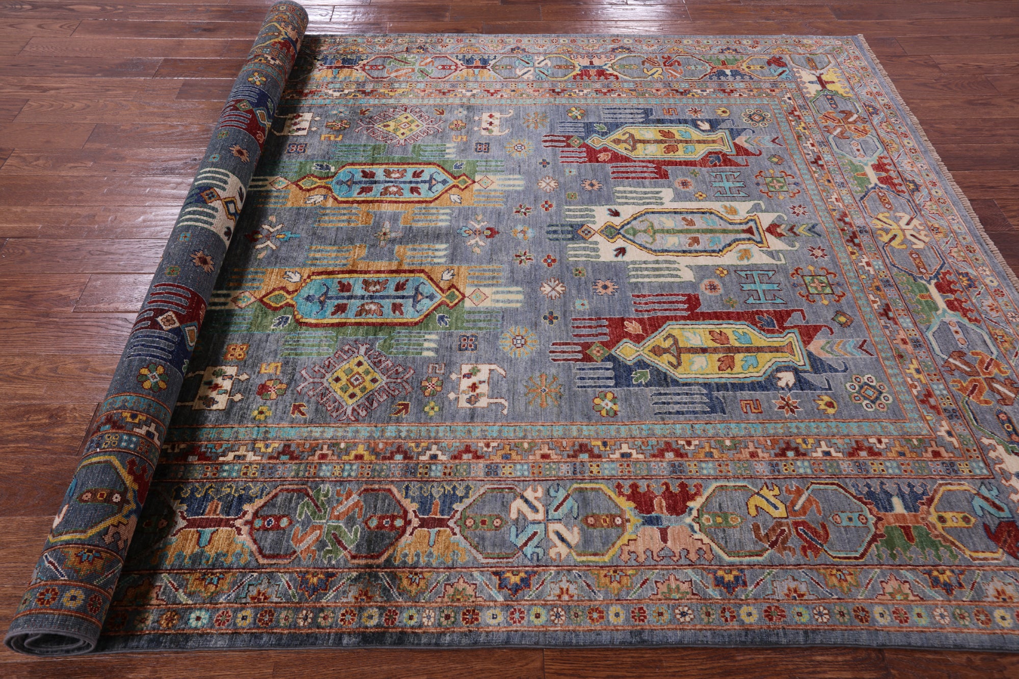 Persian Fine Serapi Handmade Wool Rug - 6' 9" X 10' 0" - Golden Nile