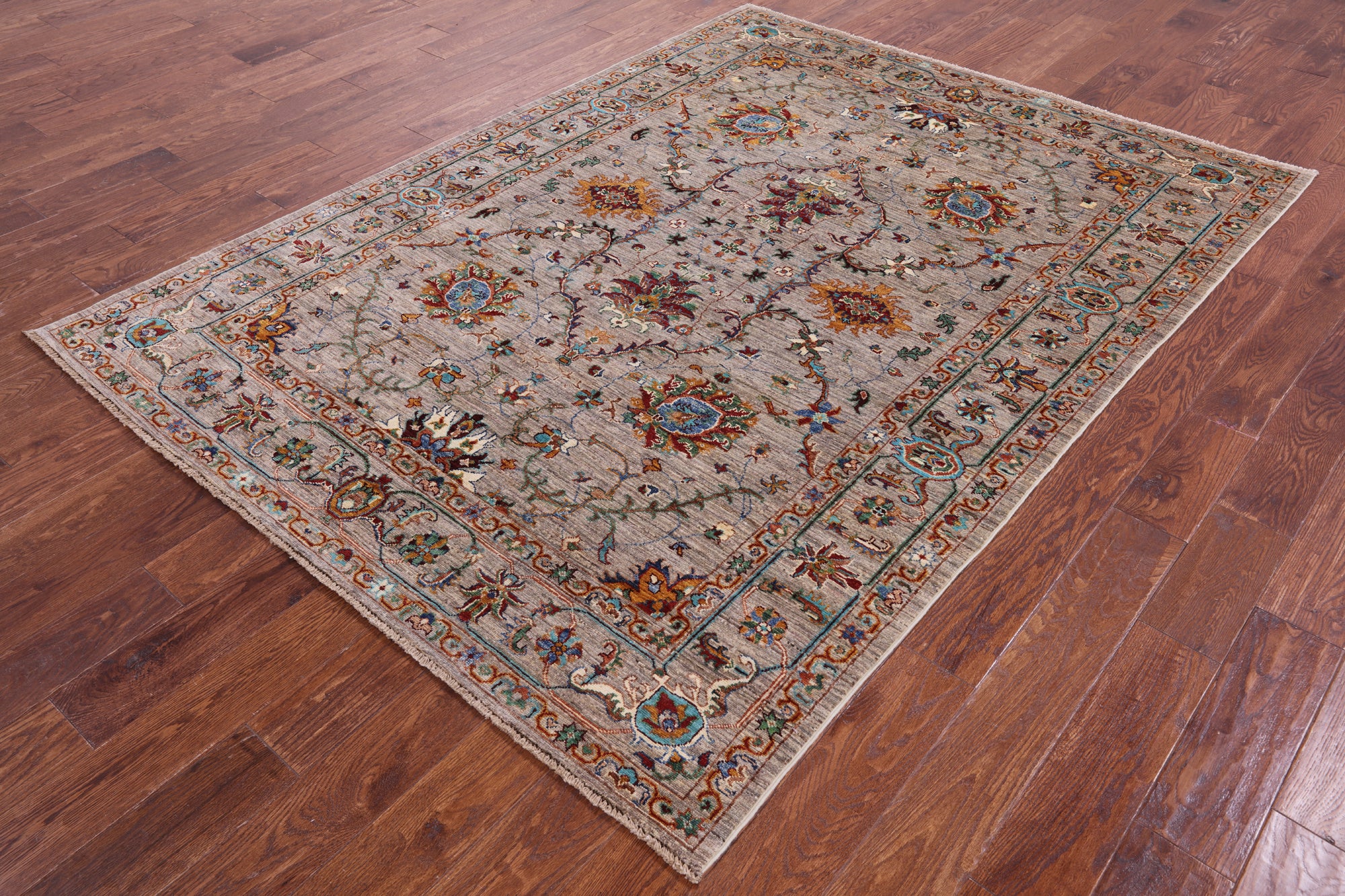 Persian Tabriz Handmade Wool Rug - 5' 9" X 7' 10" - Golden Nile