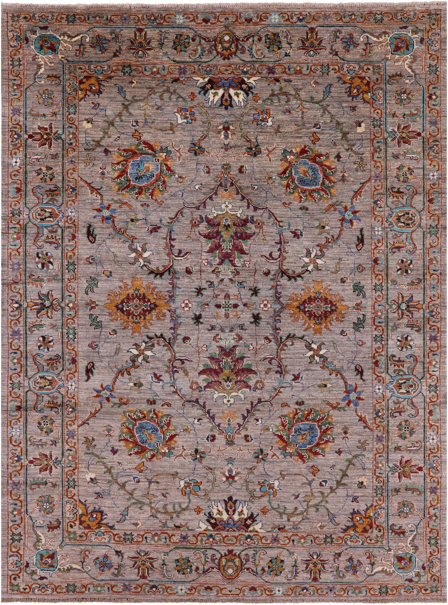Persian Tabriz Handmade Wool Rug - 5' 9" X 7' 10" - Golden Nile
