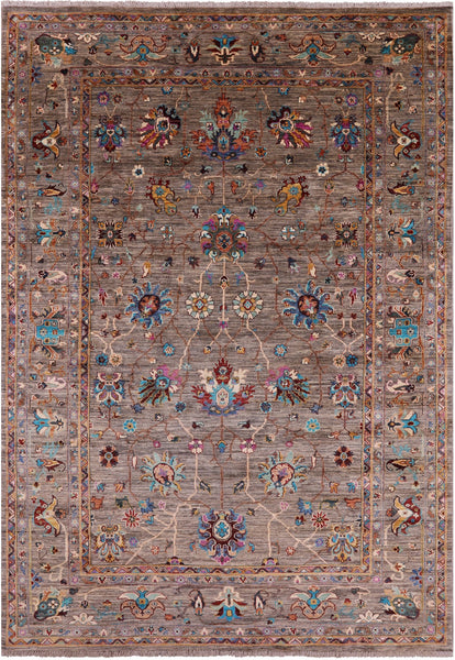 Persian Tabriz Handmade Wool Rug - 6' 9" X 9' 10" - Golden Nile