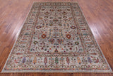 Grey Persian Tabriz Handmade Wool Rug - 6' 9" X 9' 11" - Golden Nile