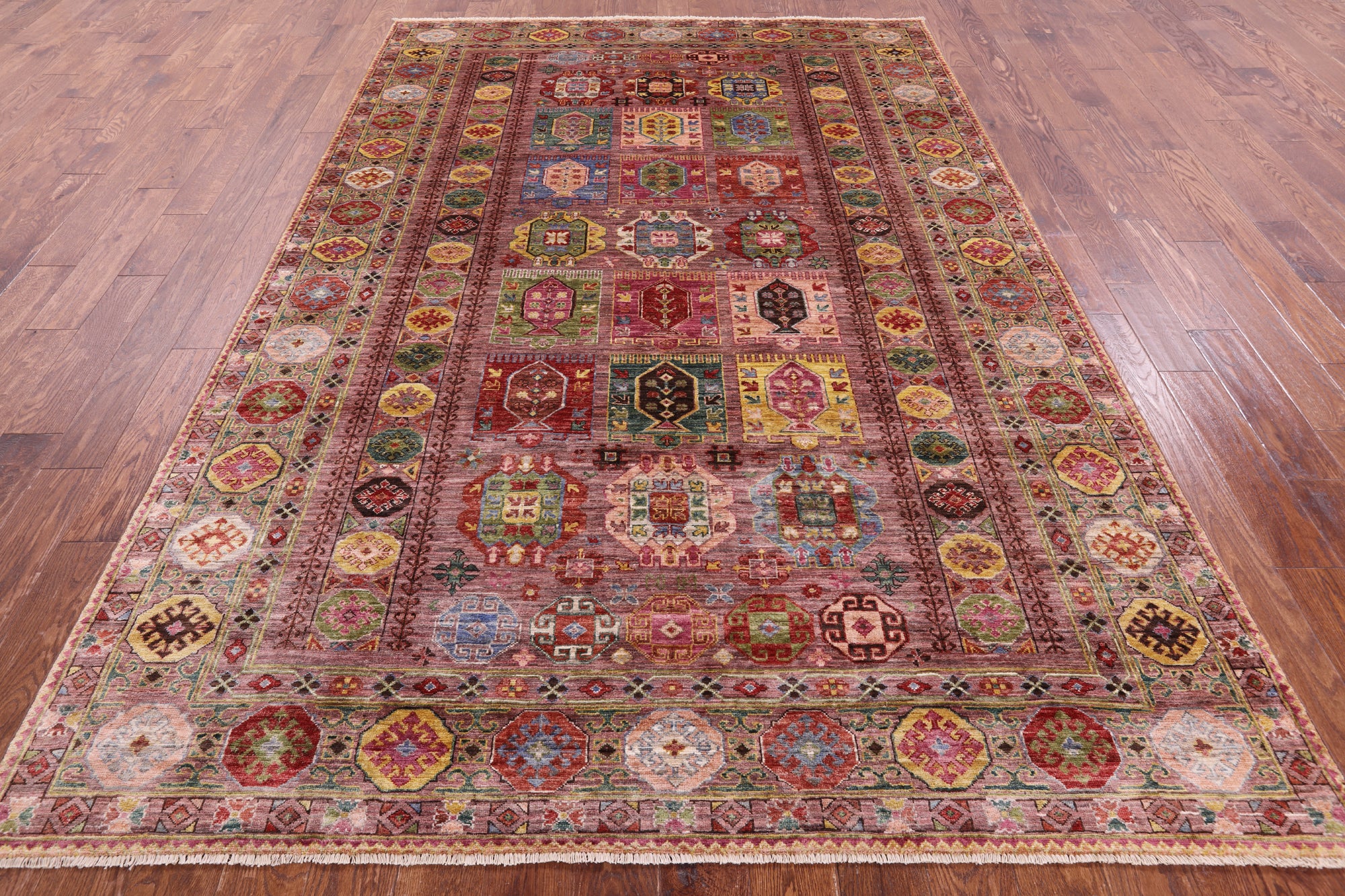 Tribal Persian Hand Knotted Wool Rug - 6' 9" X 10' 0" - Golden Nile