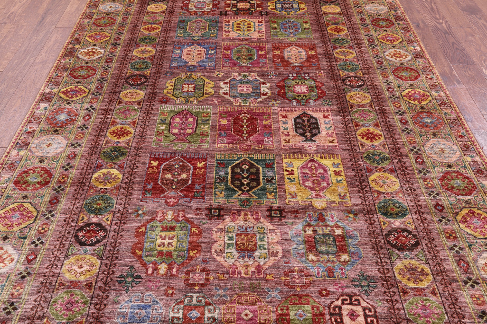 Tribal Persian Hand Knotted Wool Rug - 6' 9" X 10' 0" - Golden Nile