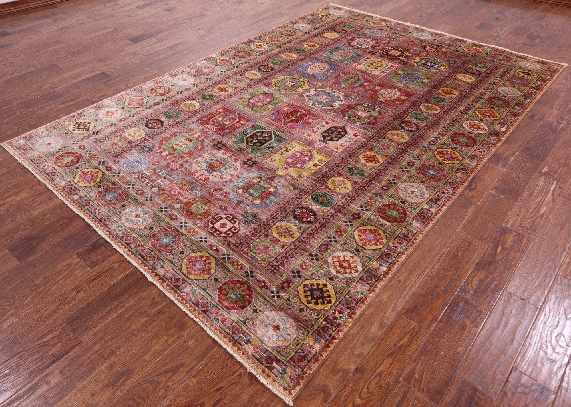 Tribal Persian Hand Knotted Wool Rug - 6' 9" X 10' 0" - Golden Nile