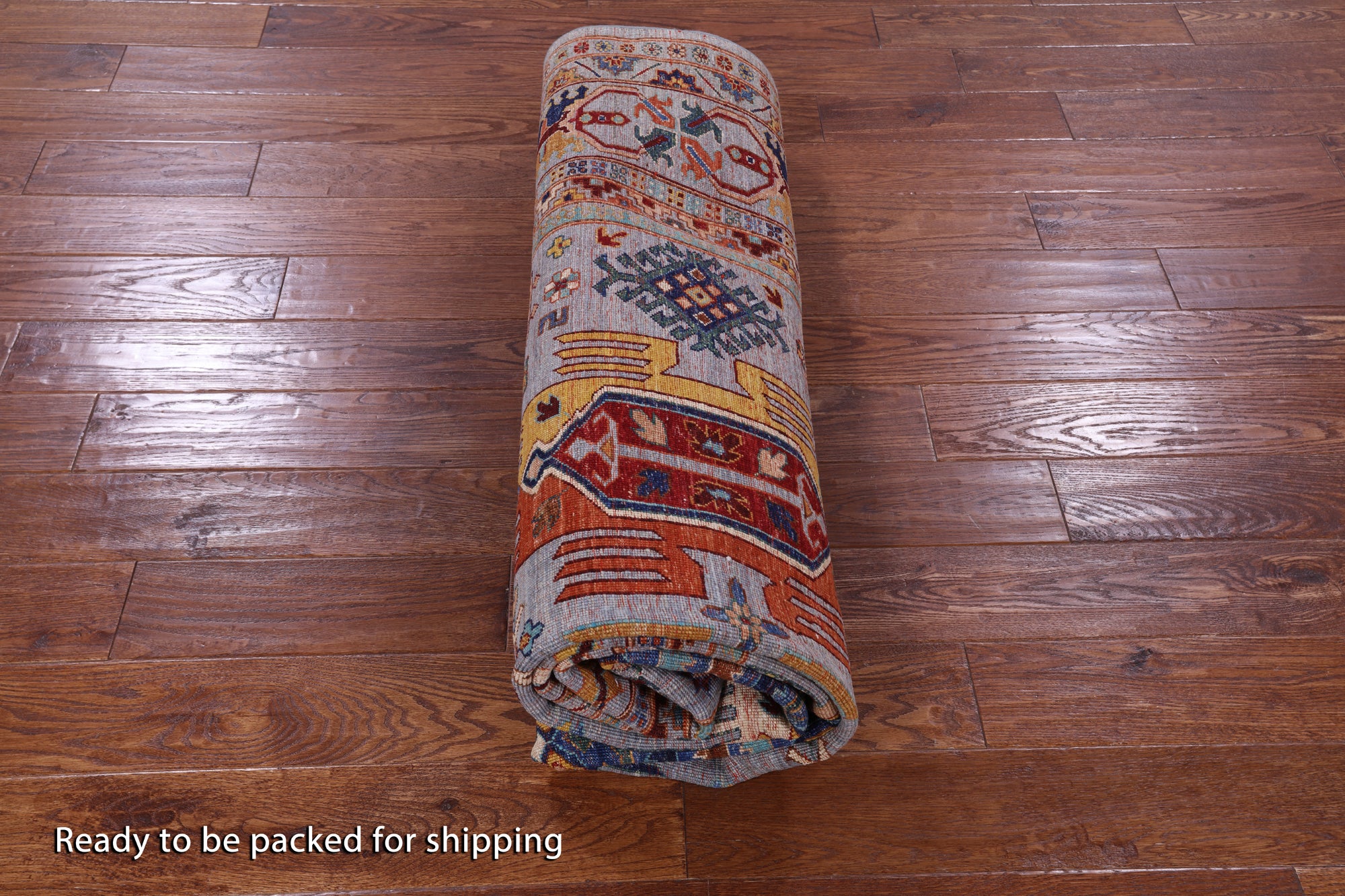 Persian Fine Serapi Hand Knotted Wool Rug - 6' 11" X 9' 3" - Golden Nile