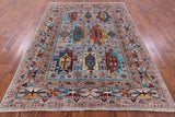 Persian Fine Serapi Hand Knotted Wool Rug - 6' 11" X 9' 3" - Golden Nile