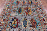Persian Fine Serapi Hand Knotted Wool Rug - 6' 11" X 9' 3" - Golden Nile