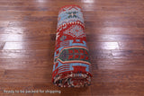 Red Persian Fine Serapi Hand Knotted Wool Rug - 6' 7" X 10' 7" - Golden Nile