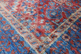 Red Geometric Persian Mamluk Hand Knotted Wool Runner Rug - 2' 8" X 9' 10" - Golden Nile