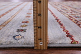 Khorjin Persian Gabbeh Hand Knotted Wool Rug - 4' 2" X 5' 11" - Golden Nile