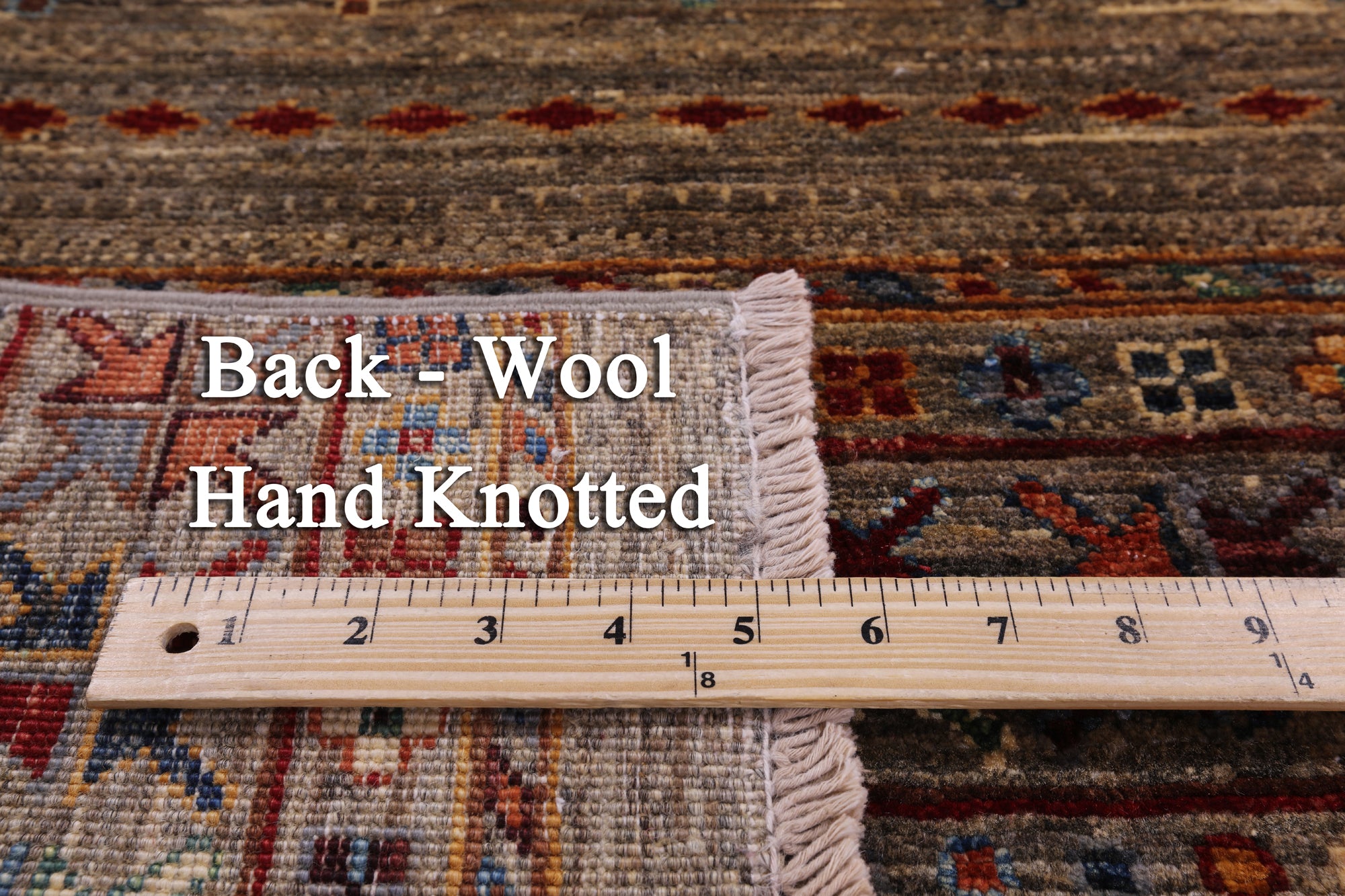 Khorjin Persian Gabbeh Handmade Wool Rug - 4' 2" X 5' 10" - Golden Nile