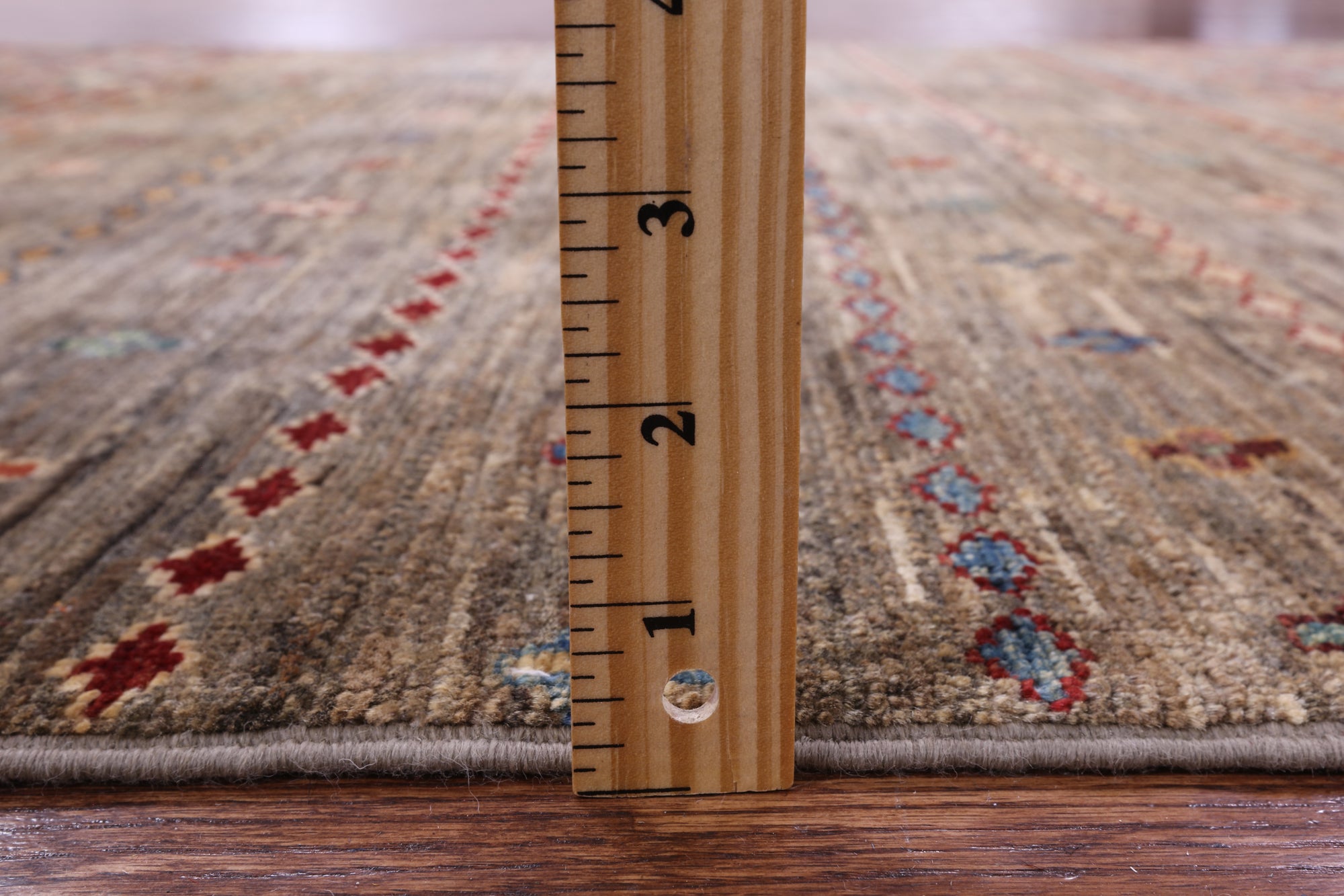 Khorjin Persian Gabbeh Handmade Wool Rug - 4' 2" X 5' 10" - Golden Nile