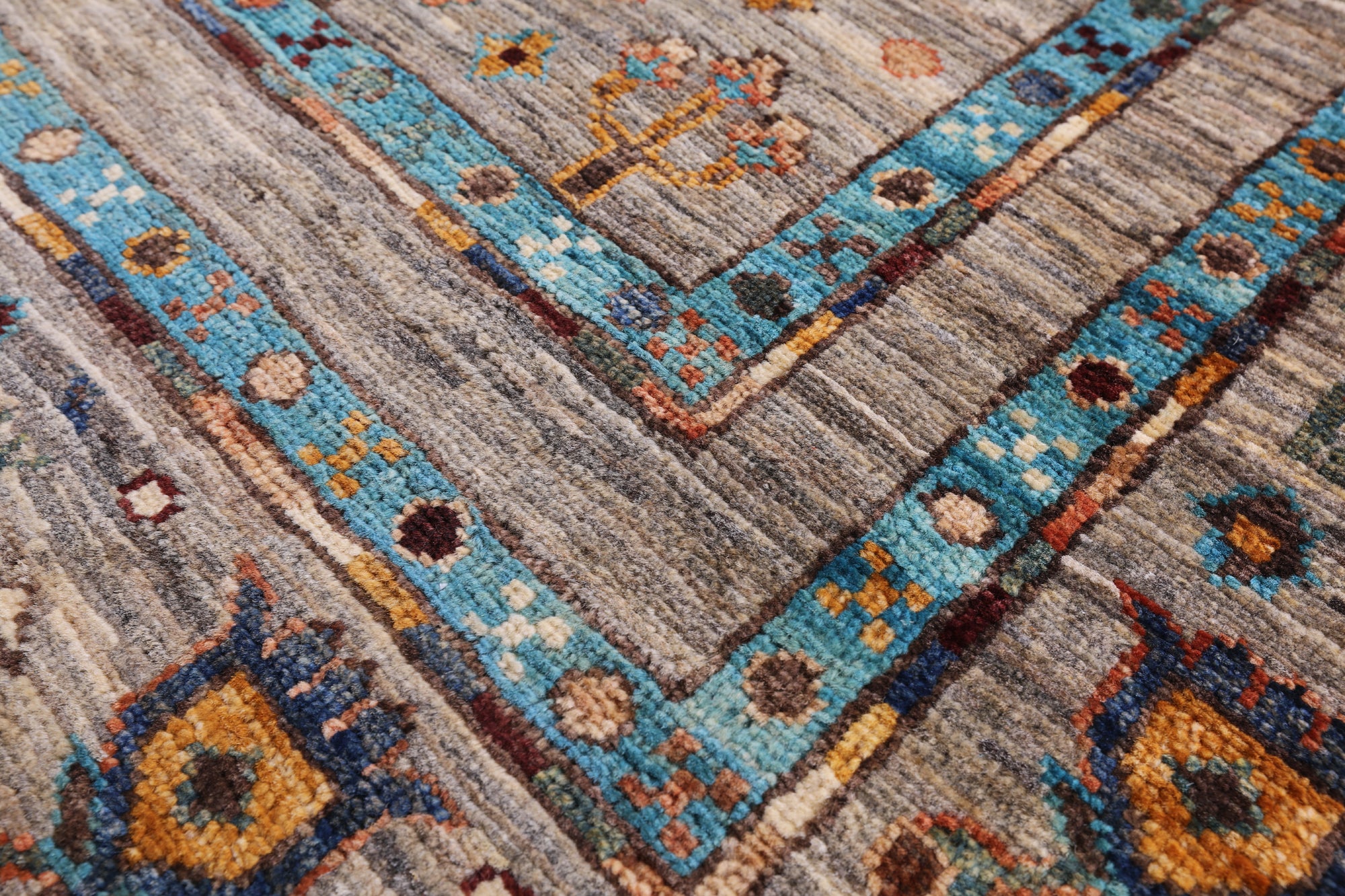 Tribal Persian Gabbeh Hand Knotted Wool Rug - 5' 8" X 8' 3" - Golden Nile