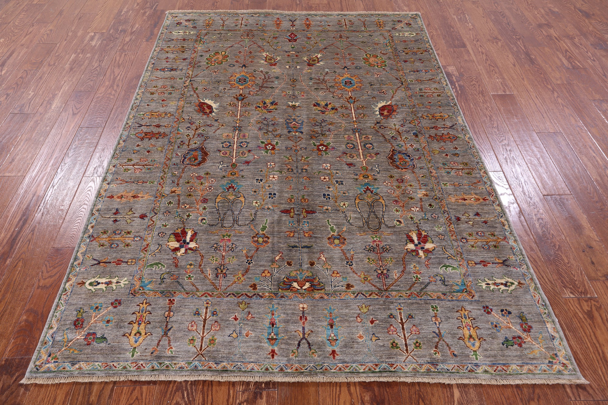 Persian Tabriz Hand Knotted Wool Rug - 5' 8" X 7' 11" - Golden Nile