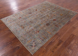 Persian Tabriz Hand Knotted Wool Rug - 5' 8" X 7' 11" - Golden Nile