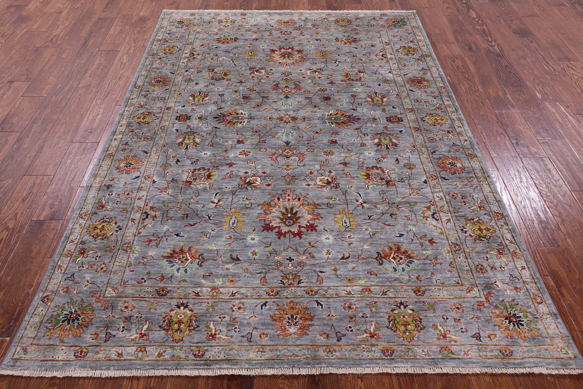 Peshawar Hand Knotted Wool Rug - 5' 7" X 7' 9" - Golden Nile