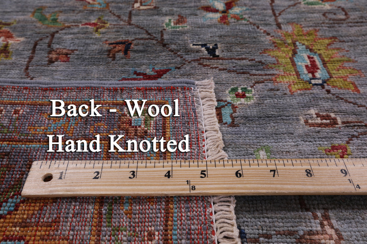 Peshawar Hand Knotted Wool Rug - 5' 7" X 7' 9" - Golden Nile