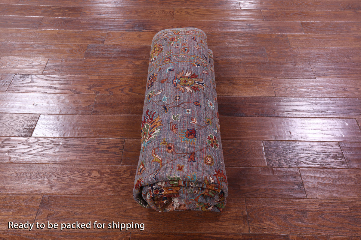 Peshawar Hand Knotted Wool Rug - 5' 7" X 7' 9" - Golden Nile