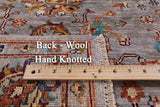 Peshawar Hand Knotted Wool Rug - 5' 0" X 6' 8" - Golden Nile