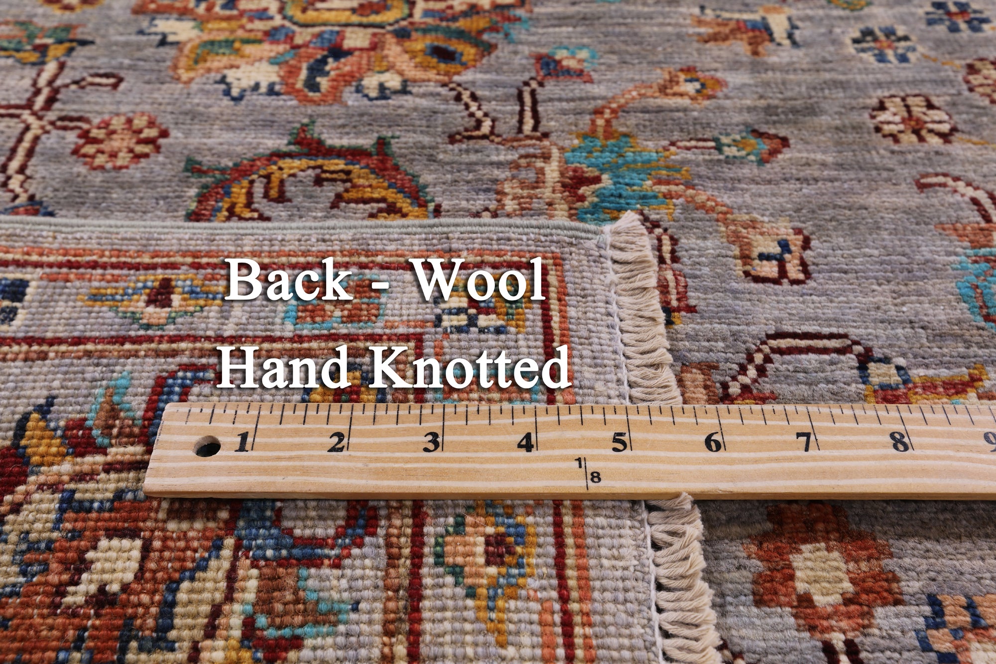 Peshawar Hand Knotted Wool Rug - 5' 0" X 6' 8" - Golden Nile