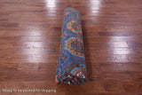 Blue Turkmen Ersari Handmade Wool Rug - 8' 6" X 10' 0" - Golden Nile