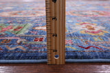 Blue Turkmen Ersari Handmade Wool Rug - 8' 6" X 10' 0" - Golden Nile