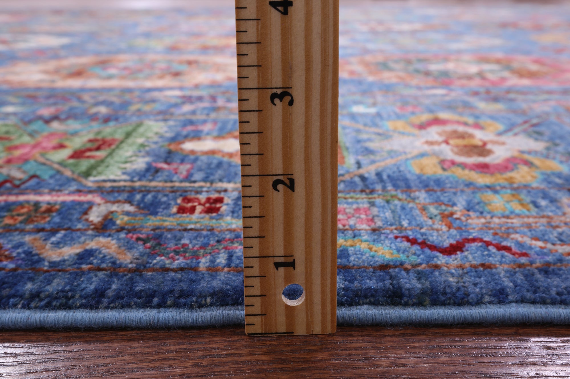 Blue Turkmen Ersari Handmade Wool Rug - 8' 6" X 10' 0" - Golden Nile