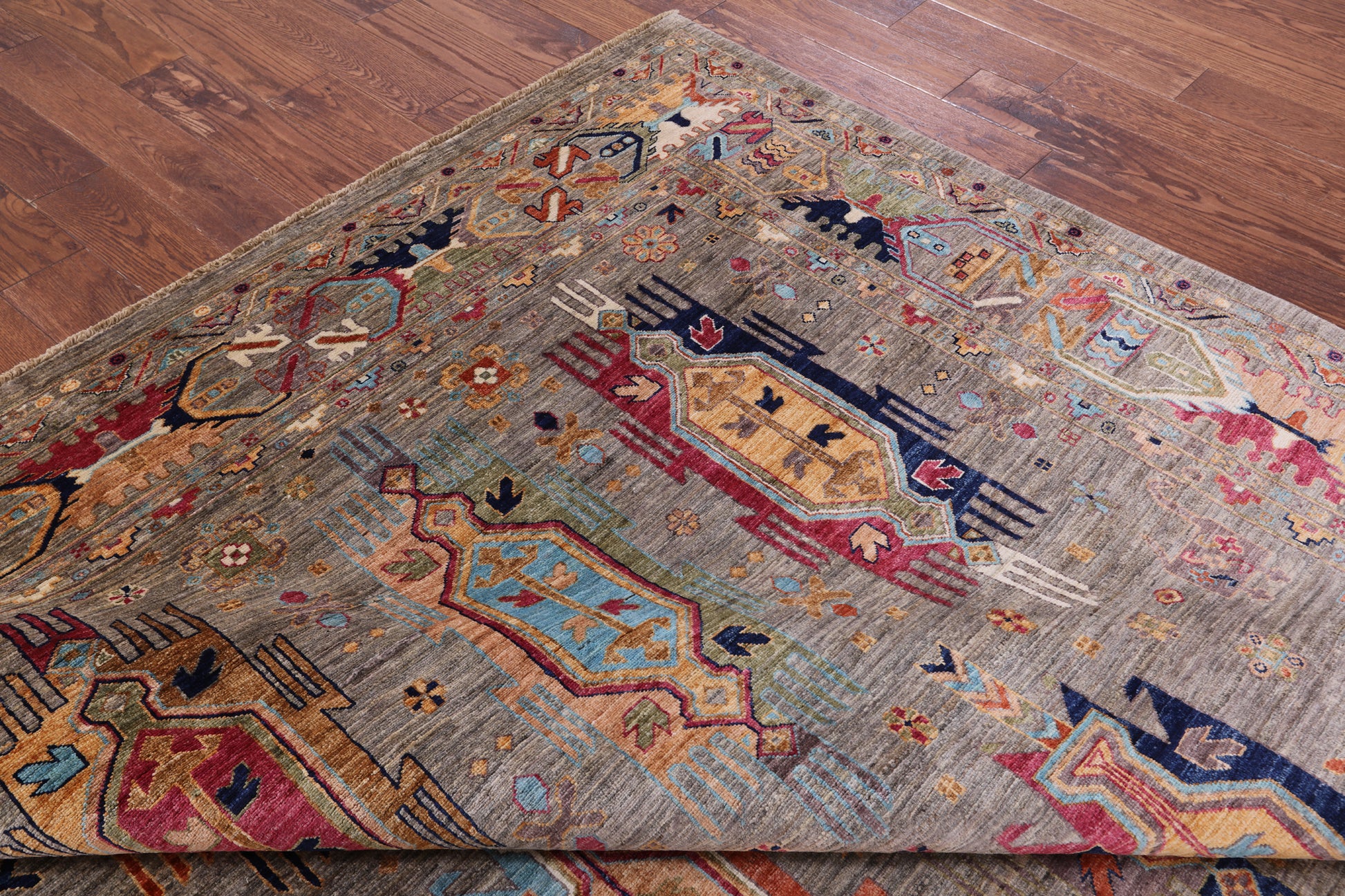 Persian Fine Serapi Hand Knotted Wool Rug - 8' 0" X 10' 1" - Golden Nile