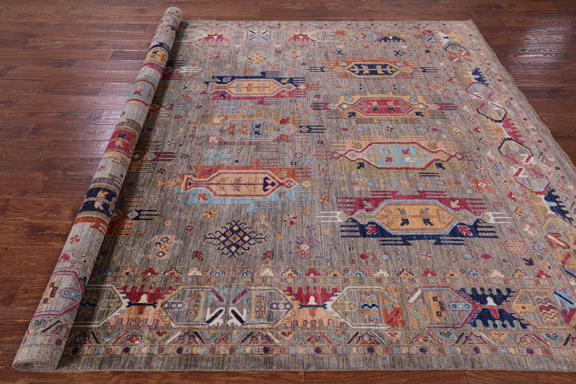 Persian Fine Serapi Hand Knotted Wool Rug - 8' 0" X 10' 1" - Golden Nile