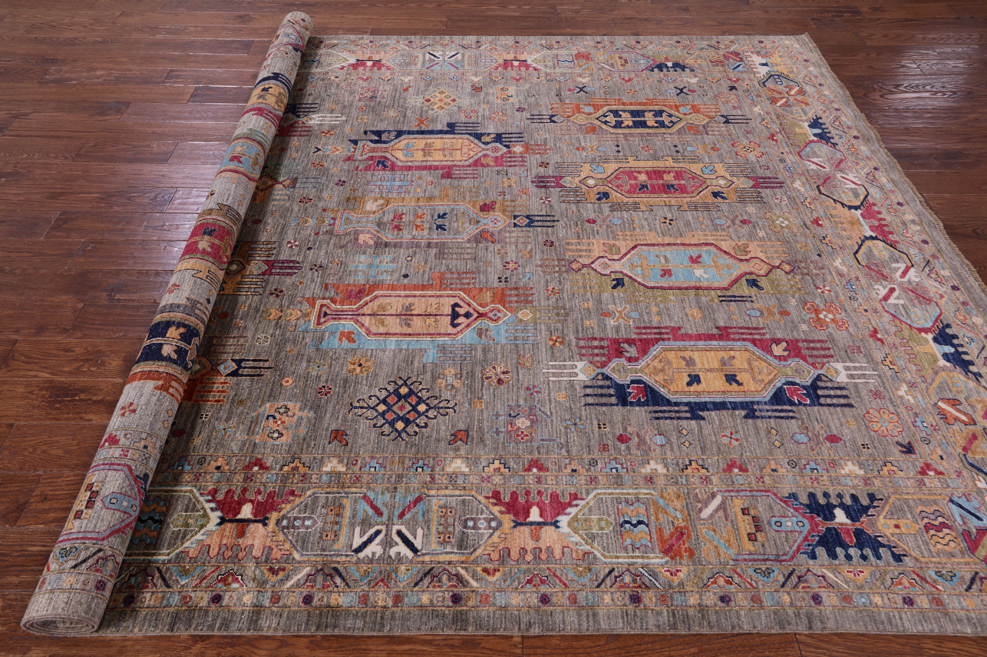 Persian Fine Serapi Hand Knotted Wool Rug - 8' 0" X 10' 1" - Golden Nile