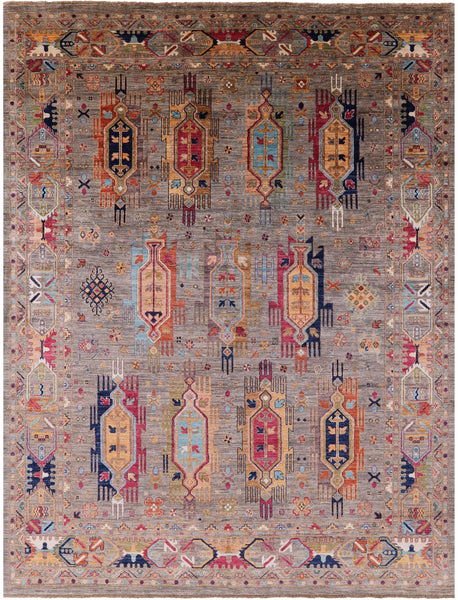 Persian Fine Serapi Hand Knotted Wool Rug - 8' 0" X 10' 1" - Golden Nile