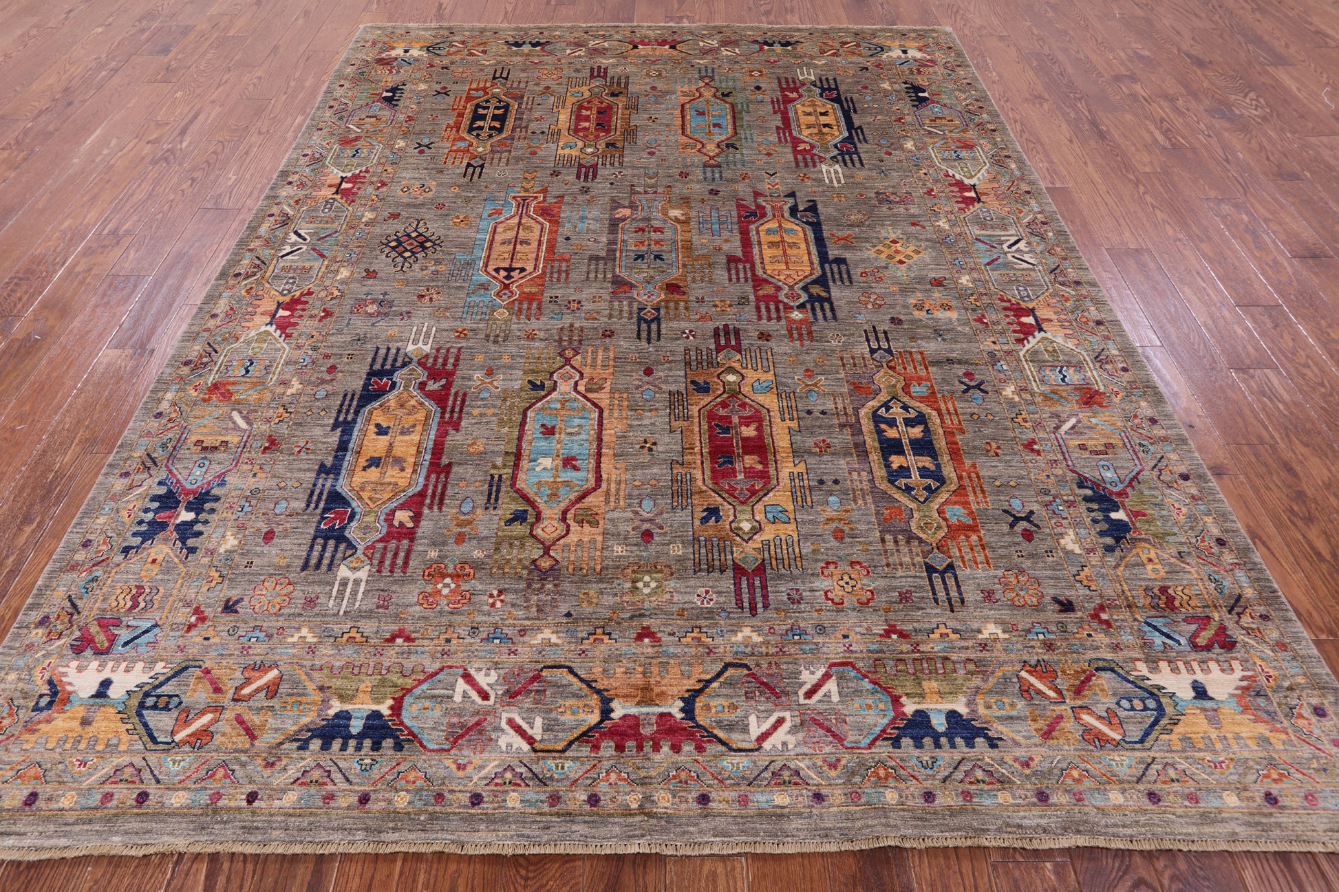 Persian Fine Serapi Hand Knotted Wool Rug - 8' 0" X 10' 1" - Golden Nile