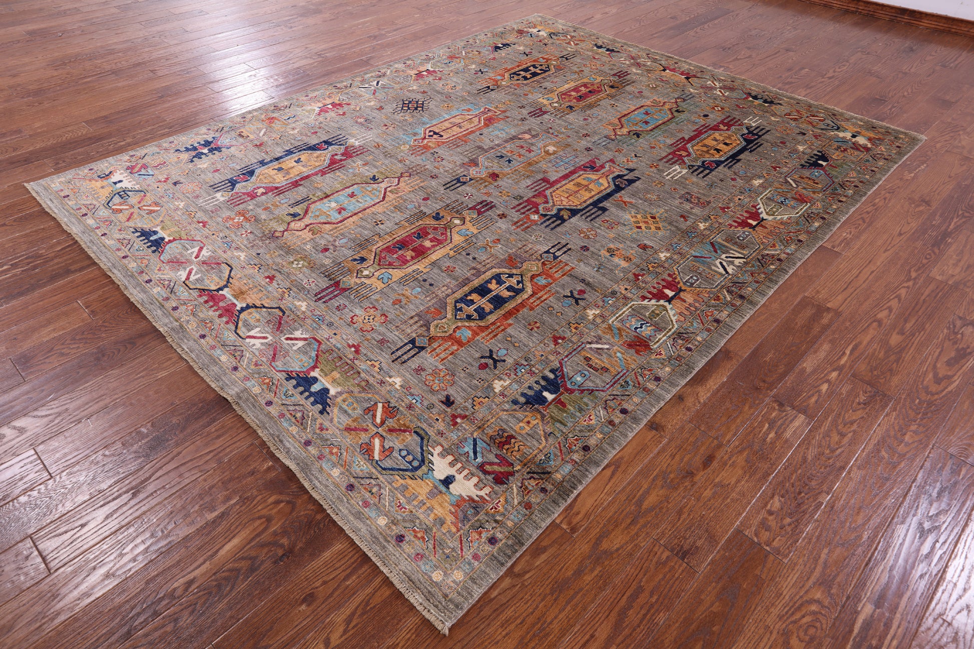 Persian Fine Serapi Hand Knotted Wool Rug - 8' 0" X 10' 1" - Golden Nile