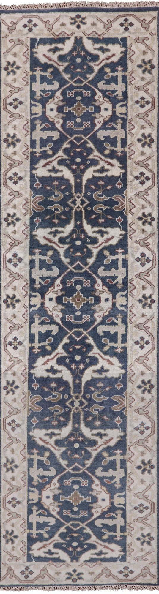 Turkish Oushak Handmade Wool Runner Rug - 2' 7" X 9' 8" - Golden Nile