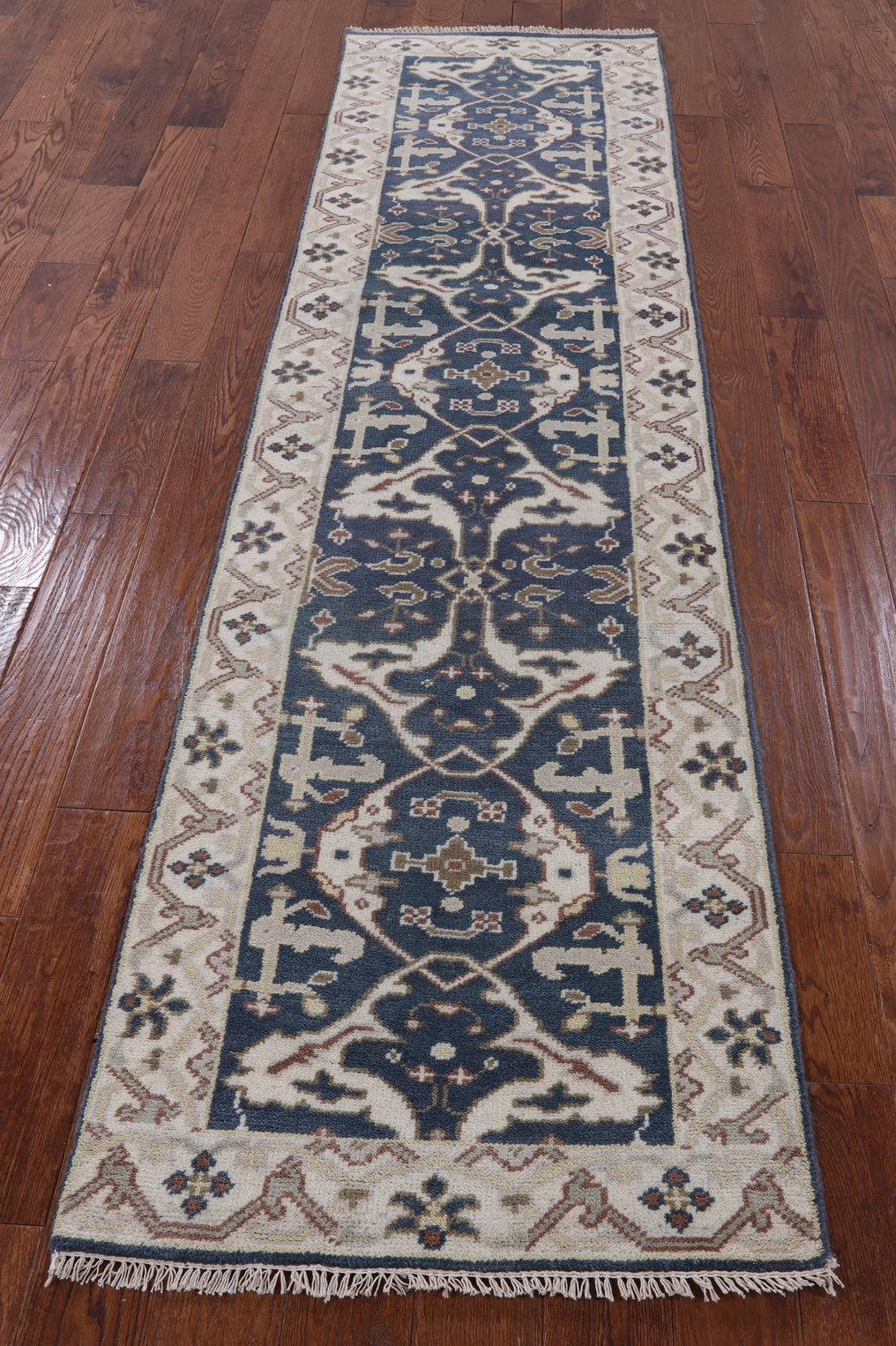 Turkish Oushak Handmade Wool Runner Rug - 2' 7" X 9' 8" - Golden Nile