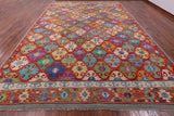 Reversible Kilim Flat Weave Wool On Wool Rug - 11' 6" X 16' 2" - Golden Nile