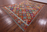 Reversible Kilim Flat Weave Wool On Wool Rug - 11' 6" X 16' 2" - Golden Nile