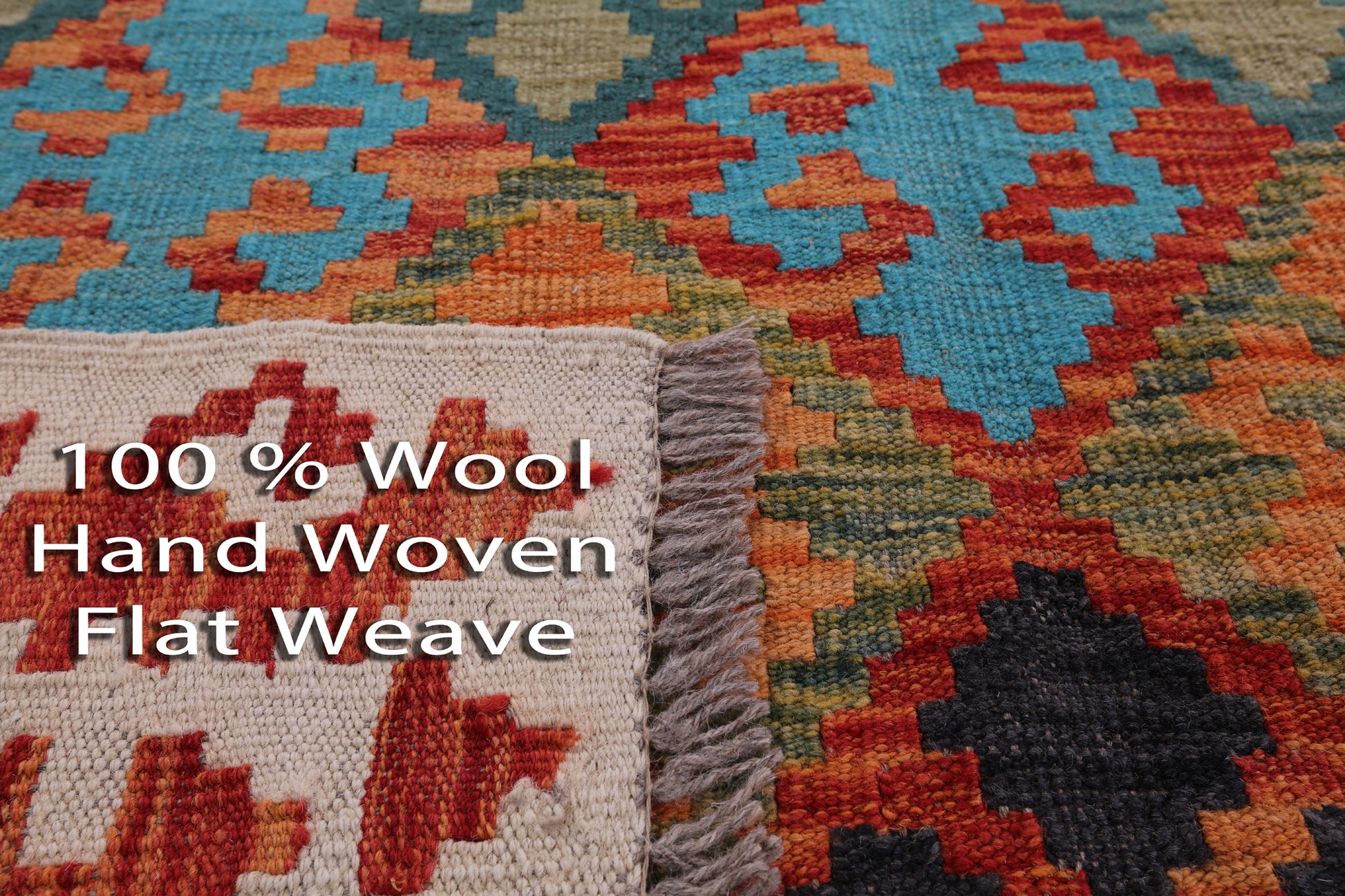 Reversible Kilim Flat Weave Wool On Wool Rug - 6' 6" X 10' 1" - Golden Nile