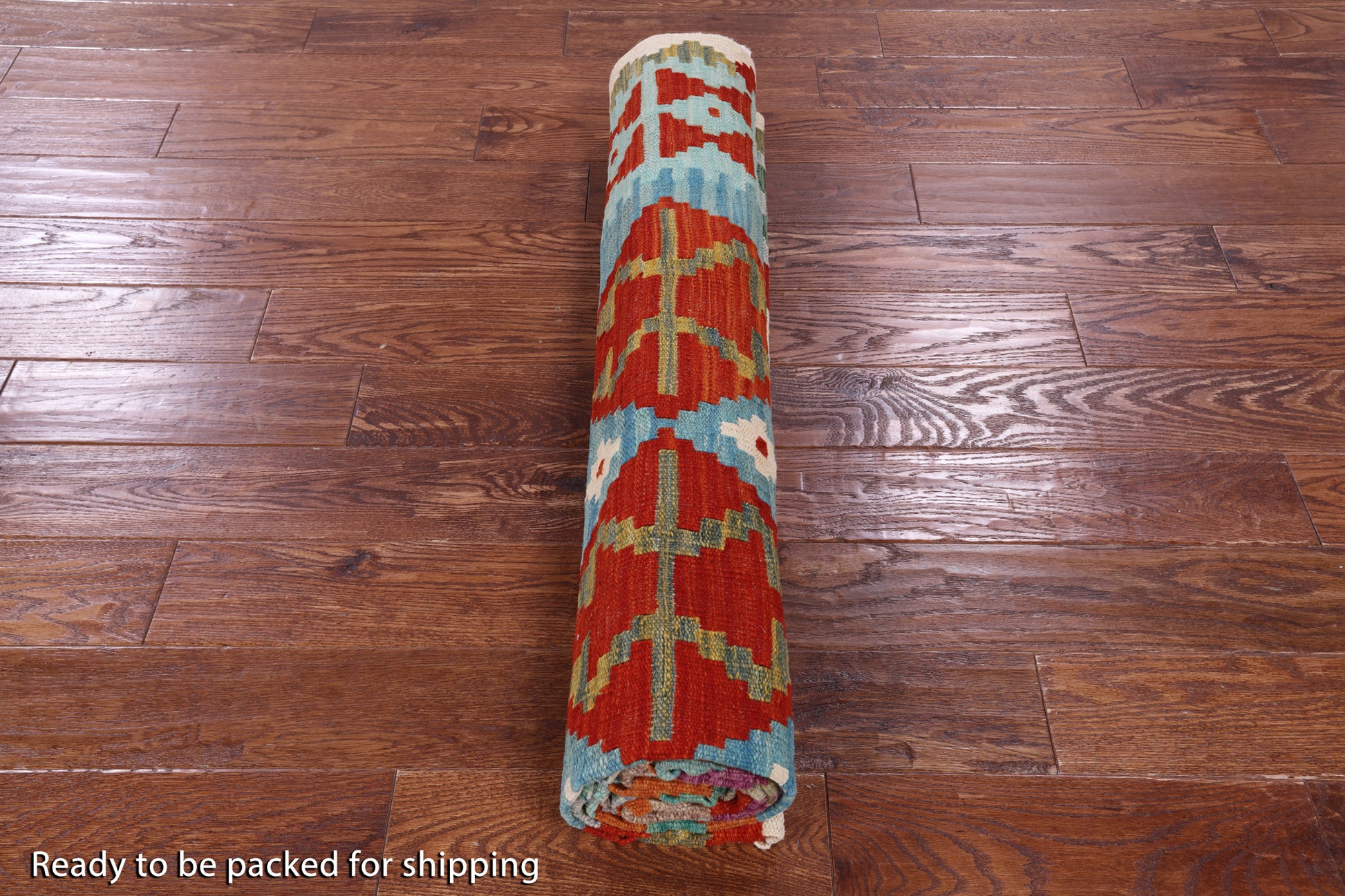 Reversible Kilim Flat Weave Wool On Wool Rug - 6' 10" X 9' 9" - Golden Nile