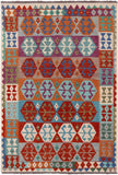 Reversible Kilim Flat Weave Wool On Wool Rug - 6' 10" X 9' 9" - Golden Nile
