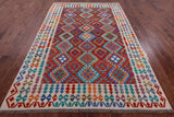 Reversible Kilim Flat Weave Wool On Wool Rug - 6' 7" X 9' 9" - Golden Nile